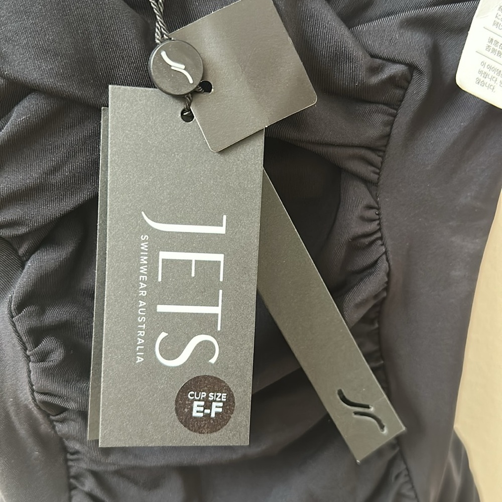 JETS Australian Elegant Black Swimsuit with Ruched Detail - Picture 5 of 8